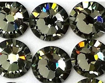 Preciosa Crystals Black Diamond HotFix Rhinestones Factory Pack  Select Size