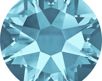 Preciosa Crystals "Aquamarine" - 144 Pieces - Hotfix Flat Back - Select Size