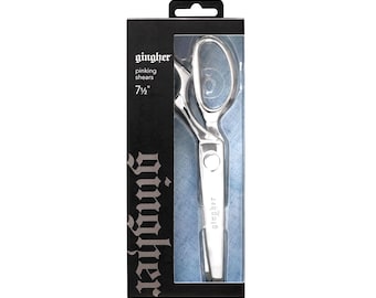 Gingher 7-1/2 Inch Pinking Shears Right-Handed Saw-toothed - Made In ITALY