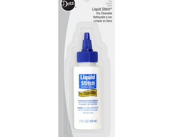 Dritz 390 Liquid Stitch Permanent Fabric Adhesive, Dry Cleanable, 2 fl. oz.