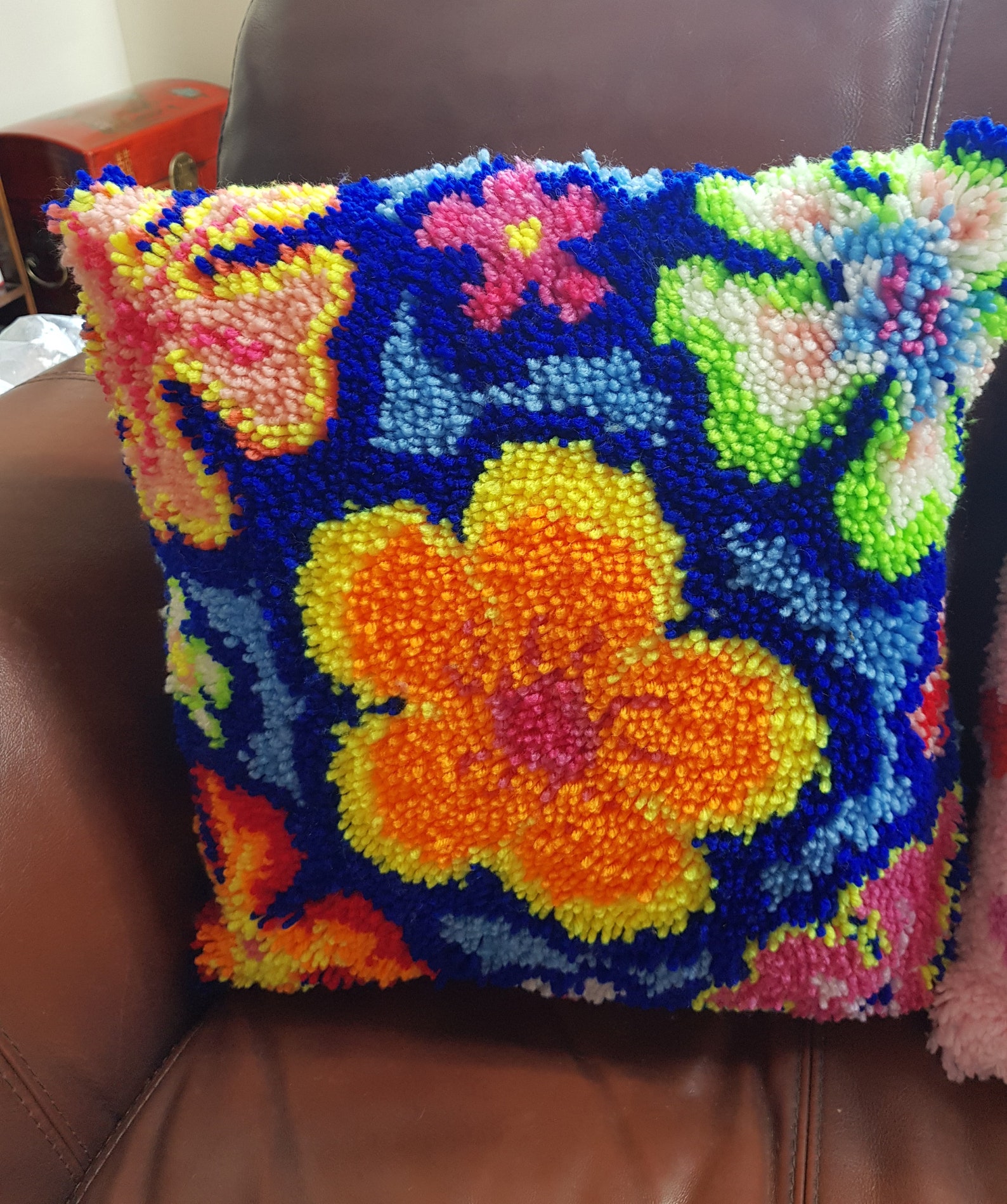 Latch Hook Cushion Brighten up your room 6 various Etsy