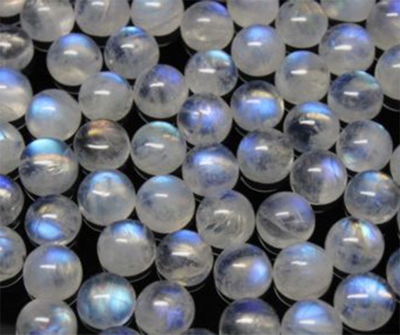 5 Pieces 3mm Natural Rainbow Moonstone Gemstone Cabochon - CLOSING DOWN SALE