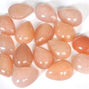 Peach Moonstone Faceted cut Cabochon Pair Natural Peach Moonstone Rose cut Gemstone Pair Rectangle Peach Moonstone Pair 15X10X4mm 12 carat