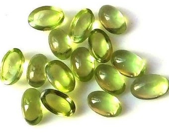 1 Piece 6x8mm Oval Natural Peridot Cabochon, CALIBRATED Oval Loose Stone, Semi Precious Gemstone Cabochon