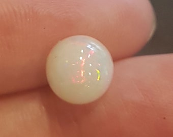 1 Piece 8x8mm Round Natural Ethiopian Opal Gemstone Cabochon, CALIBRATED Round Welo Opal Loose Stone, Semi Precious