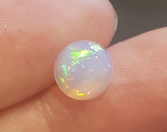 1 Piece 8x8mm Round Natural Ethiopian Opal Gemstone Cabochon, CALIBRATED Round Welo Opal Loose Stone, Semi Precious