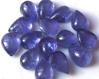 Cabochon De Tanzanite Naturelle 30,61 Cts - Forme Poire Non Traitée - Certifié IGL & I