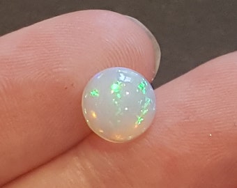 1 Piece 8x8mm Round Natural Ethiopian Opal Gemstone Cabochon, CALIBRATED Round Welo Opal Loose Stone, Semi Precious