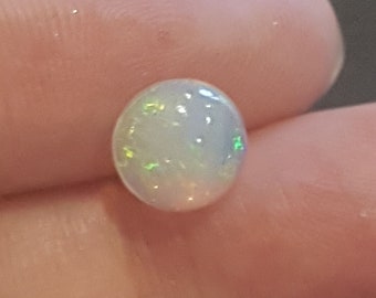 1 Piece 8x8mm Round Natural Ethiopian Opal Gemstone Cabochon, CALIBRATED Round Welo Opal Loose Stone, Semi Precious