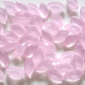 Pink Chalcedony 5 Pieces 5x10mm Cabochon Marquise CALIBRATED, Loose Stone Lot, Semi Precious Gemstone