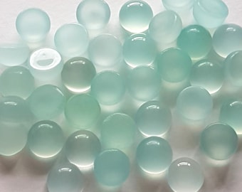 Wholesale Lot Natural Aqua Chalcedony 8X8 mm Round Cabochon Loose Gemstone Wholesale Lot Natural Aqua Chalcedony 8X8 mm Round Cabochon Loose Gemstone
