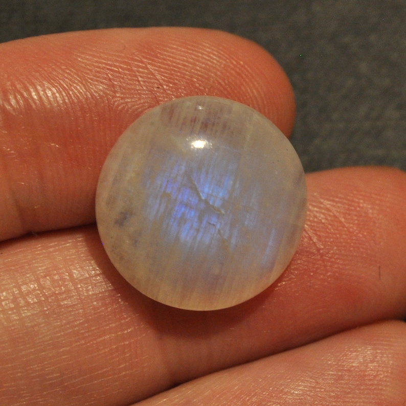 16mm Round Natural Rainbow Moonstone Cabochon CALIBRATED Semi Precious Gemstone 12G119 Loose Stone Cab