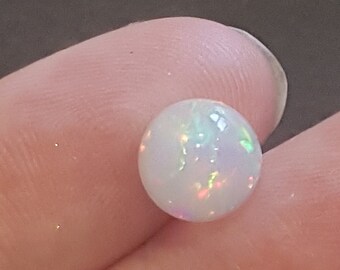 1 Piece 8x8mm Round Natural Ethiopian Opal Gemstone Cabochon, CALIBRATED Round Welo Opal Loose Stone, Semi Precious