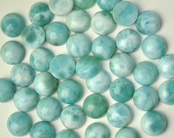 1 Piece 10x10mm Natural Larimar Cabochon, CALIBRATED Larimar Loose Stone, Round Larimar Gemstone, Semi Precious Gemstone Cabochon