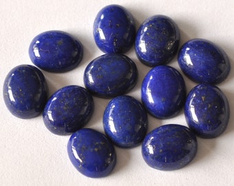 5 Stück 6 x 8 mm natürliche Lapislazuli-Oval-Cabochons
