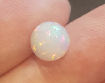 1 Piece 8x8mm Round Natural Ethiopian Opal Gemstone Cabochon, CALIBRATED Round Welo Opal Loose Stone, Semi Precious