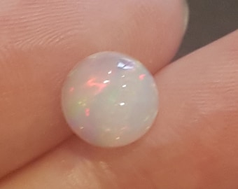 1 Piece 8x8mm Round Natural Ethiopian Opal Gemstone Cabochon, CALIBRATED Round Welo Opal Loose Stone, Semi Precious