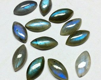 5 Pieces 5x10mm Natural Labradorite Cabochon Lot, Marquise Gemstone