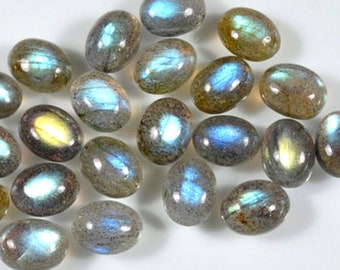 5 Pieces 9x11mm Natural Oval Labradorite Cabochon, CALIBRATED Labradorite Loose Stone Cab, Semi Precious Gemstone