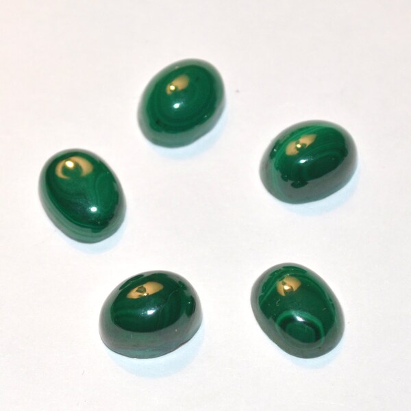 16.2cts Natural Malachite Cabochon, 5x Malachite Stones, Loose Stone, Green Stone, Gemstone Cabochon, Malachite Stone CL65