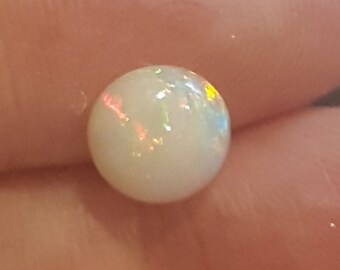 1 Piece 8x8mm Round Natural Ethiopian Opal Gemstone Cabochon, CALIBRATED Round Welo Opal Loose Stone, Semi Precious