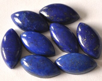 5 Stück 4 x 8 mm natürliche Lapislazuli-Cabochons, Marquise-Edelstein-Set