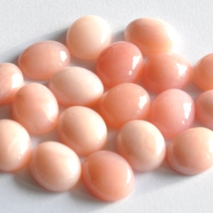 5 Stück 6x8mm Oval Natürliche Rosa Opal Edelstein Cabochon, KALIBRIERTE Oval Lose Halbedelstein Lot
