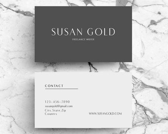 Visitenkartenvorlage / moderne Lebenslauf-Vorlage / Business Card / Cover Letter / Instandt Digital Download / enthaltene Schriftarten / PSD Vorlage