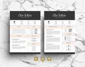 Creative CV Template with Business Card & Covering Letter Modern Simple Professional Graphic Design DIY Printable