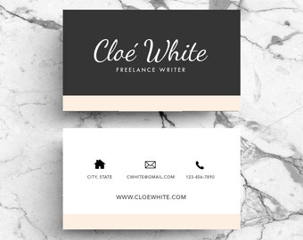 Visitenkartenvorlage / moderne Lebenslauf-Vorlage / Business Card / Cover Letter / Instandt Digital Download / enthaltene Schriftarten / PSD Vorlage