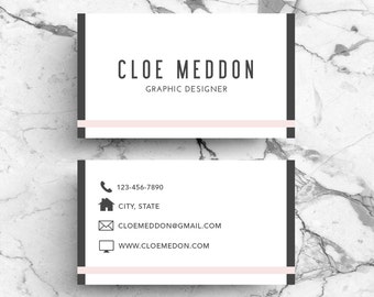 Visitenkartenvorlage / moderne Lebenslauf-Vorlage / Business Card / Cover Letter / Instandt Digital Download / enthaltene Schriftarten / PSD Vorlage