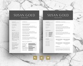 Editable CV Template - Resume for Adobe Photoshop or Illustrator with Covering Letter & Business Card DIY Printable Instant Download