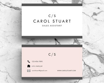 Visitenkartenvorlage / moderne Lebenslauf-Vorlage / Business Card / Cover Letter / Instandt Digital Download / enthaltene Schriftarten / PSD Vorlage