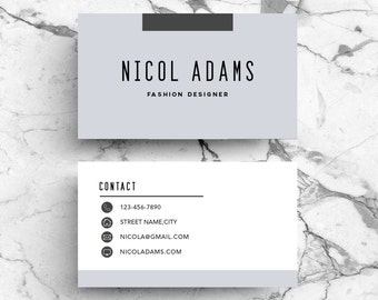Visitenkartenvorlage / moderne Lebenslauf-Vorlage / Business Card / Cover Letter / Instandt Digital Download / enthaltene Schriftarten / PSD Vorlage