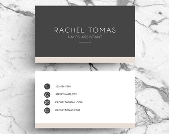 Visitenkartenvorlage / moderne Lebenslauf-Vorlage / Business Card / Cover Letter / Instandt Digital Download / enthaltene Schriftarten / PSD Vorlage