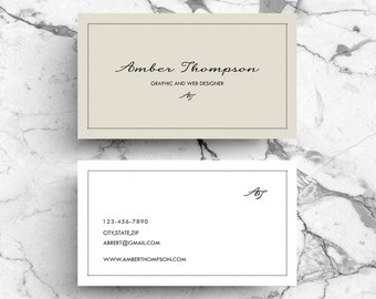 Visitenkartenvorlage / moderne Lebenslauf-Vorlage / Business Card / Cover Letter / Instandt Digital Download / enthaltene Schriftarten / PSD Vorlage