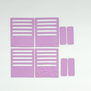 Tim Holtz Stitched Slots Die, Embossed Stitched Slots, Embossed Flower, Pockets, Tags, Journal Supplies, Planner Supplies, Ticket Pockets