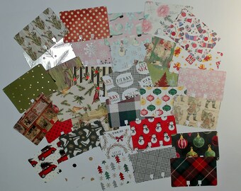 Rolodex Cards,Christmas Scrapbook Paper, Mystery Pack, Journal Cards, Journal Ephemera,Junk Journal Supplies,Memory Dex,Planner,Junk Journal