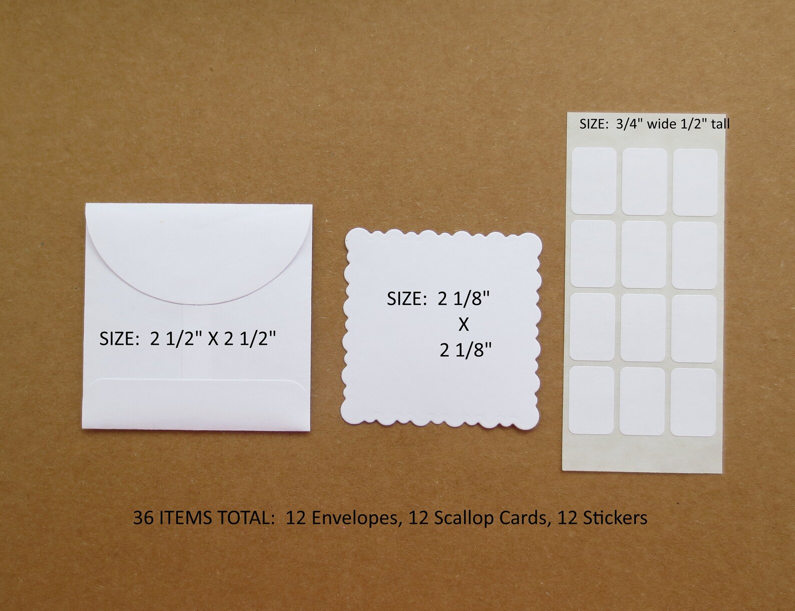 Thank You Envelopes and Cards Set of 36 Itemsyour Choice of Etsy