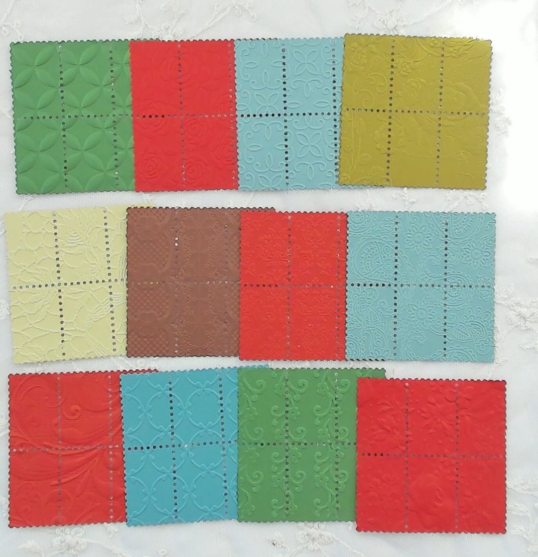Embossed Postage Stamps,repeat Background Patterns,collage Art, Mixed