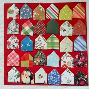Miniature Envelopes, Christmas Themed, 48 Pieces,Envelopes & Cards, Baby Envelopes, Tiny Envelopes,December Daily,Christmas Journal Supplies