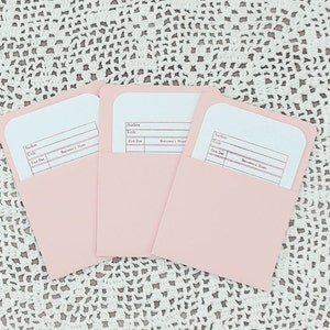 Library Cards and Pockets, Journal Supplies, Planner Supplies, Pocket Tags, Journal Pockets,Ephemera Pockets,Scrapbook Supplies,Book Pockets