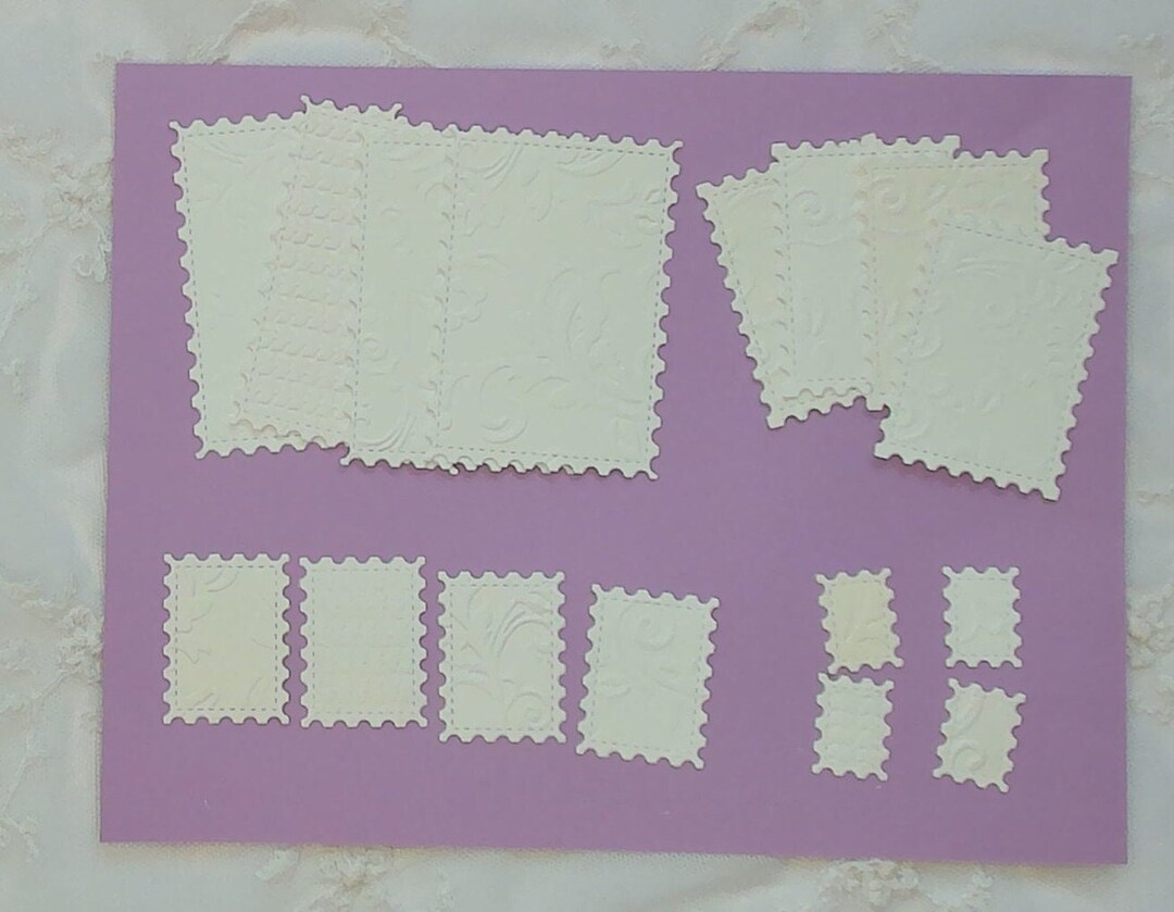 Embossed Postage Stamps Die Cut Postage Stamps Die Cut Etsy