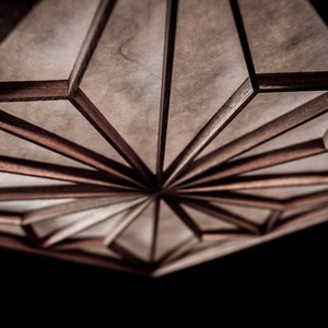 Sapele Shoji Deckenlampenabdeckung mit Asanoha Kumiko | Etsy