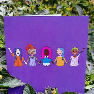 Happy Women Days - Grußkarte - Blankokarten mit Umschlägen - Illustration - Briefpapier - Geburtstagskarte - Internationaler Frauentag