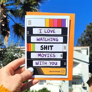 Películas de amor - Tarjetas de felicitación - Tarjetas en blanco con sobres - Tarjeta estacionaria - Tarjeta de cumpleaños - Tarjeta de San Valentín - Tarjeta de Galentine