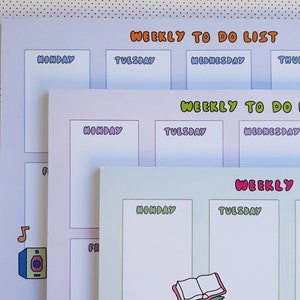 Weekly Planner Pad - 50 tear off page Notepad - To Do List - Stationery Gifts - Tear Off Weekly Planner - 50 Weeks