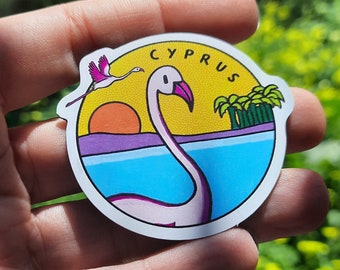 Cyprus Magnet Flamingo - Souvenir - Unisex Gifts - Fridge Magnet -  Home Gifts - Home Decor