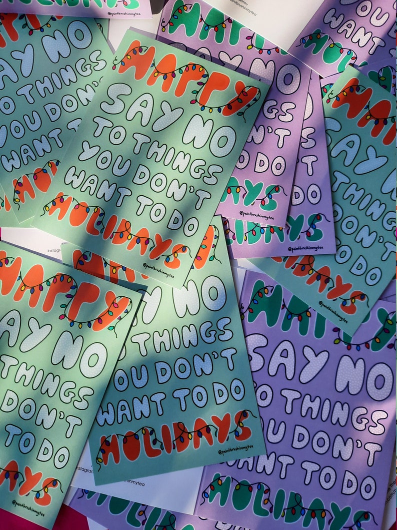 Un no festivo - Tarjetas de felicitación - Ilustración - Tarjeta estacionaria - Tarjeta de Navidad imagen 3