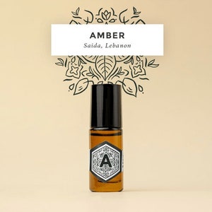 Natural Amber Perfume Oil, 100% Pure Essential Oil Blend, Aromatherapy Blends, All Natural Essential Oils, Vanilla Orange Caramel